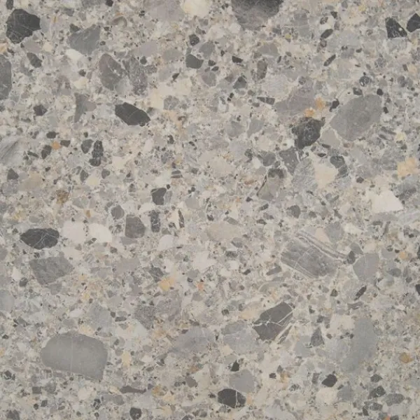 Matbord>Bord 70 x 70 cm - Rund terrazzo cepp modell med mässingskanter