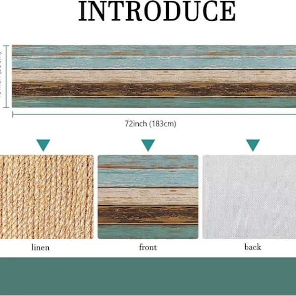 DMstore Matbord>Bordlöpare linne fläckavvisande, vattenavvisande 33 x 183 cm