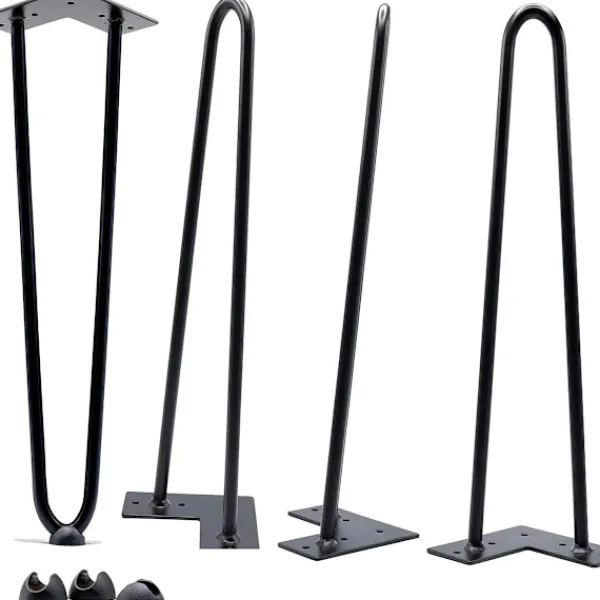 Matbord>Bordsben 4 tum Set om 4, DIY Möbel Metallbordsben Perfekt för KLB