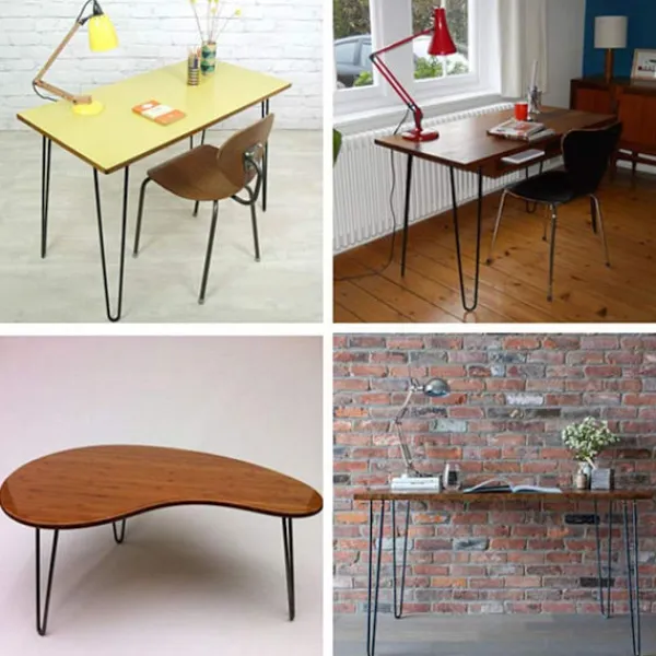 Matbord>Bordsben 4 tum Set om 4, DIY Möbel Metallbordsben Perfekt för KLB