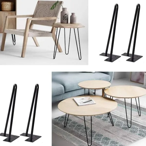 Matbord>Bordsben 4 tum Set om 4, DIY Möbel Metallbordsben Perfekt för KLB