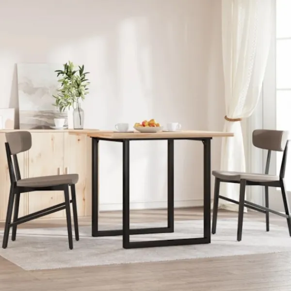 vidaXL Matgrupper>Bordsben för matbord O-ram 70x70x73 cm stål