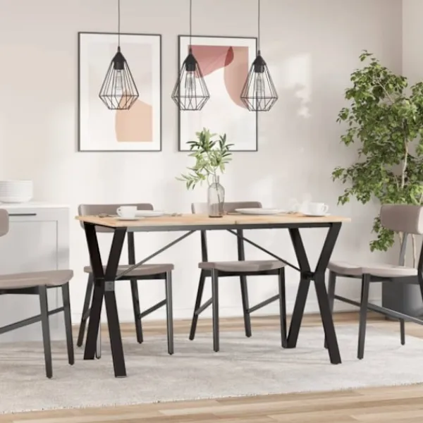 vidaXL Matgrupper>Bordsben för matbord Y-ram 120x60x73 cm stål