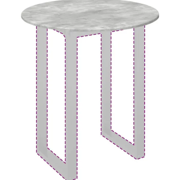 vidaXL Matbord>Bordsskiva Betonggrå 80 x 80 x 1,5 cm Konstruerat trä