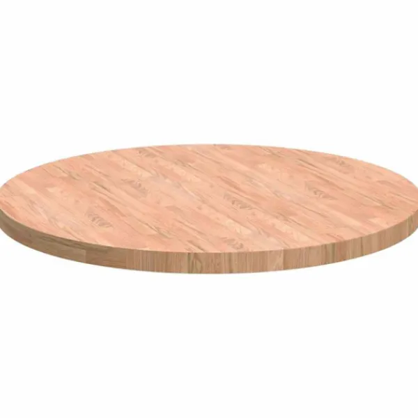 vidaXL Matbord>Bordsskiva Ljusbrun Ø 90 x 4 cm Massivt Ekträ