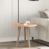 vidaXL Småbord>Bordsskiva Ljusbrun Ø 60 x 2,5 cm Massivt Ekträ