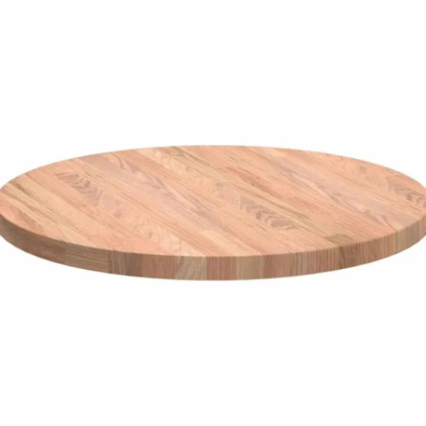 vidaXL Småbord>Bordsskiva Ljusbrun Ø 50 x 2,5 cm Massivt Ekträ
