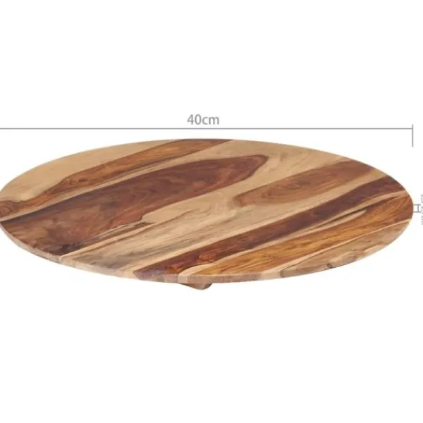 vidaXL Matbord>Bordsskiva massivt akaciaträ rund 25-27 mm 40 cm