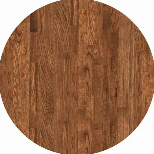 vidaXL Småbord>Bordsskiva Mörkbrun Ø 60 x 4 cm Massivt Ekträ