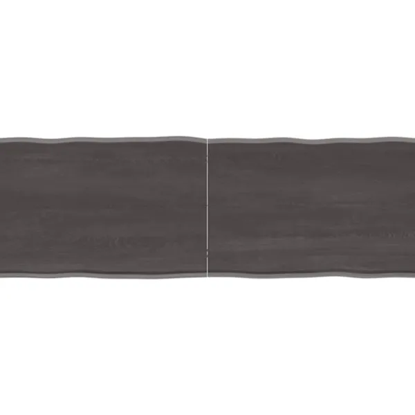 vidaXL Matbord>Bordsskiva mörkbrun 140x50x(2-4) cm massivt trä levande kant
