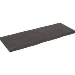 vidaXL Matbord>Bordsskiva mörkbrun 140x50x(2-4) cm massivt trä levande kant