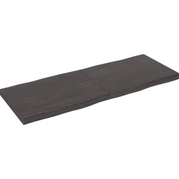 vidaXL Matbord>Bordsskiva mörkbrun 140x50x(2-4) cm massivt trä levande kant