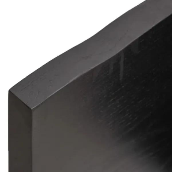 vidaXL Matbord>Bordsskiva mörkbrun 140x50x(2-4) cm massivt trä levande kant