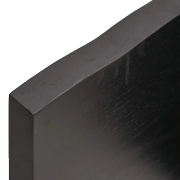 vidaXL Matbord>Bordsskiva mörkbrun 120x40x(2-4) cm massivt trä levande kant