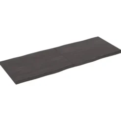 vidaXL Matbord>Bordsskiva mörkbrun 160x60x(2-4) cm massivt trä levande kant