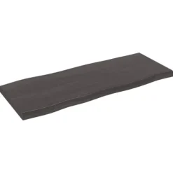 vidaXL Matbord>Bordsskiva mörkbrun 100x40x(2-4) cm massivt trä levande kant