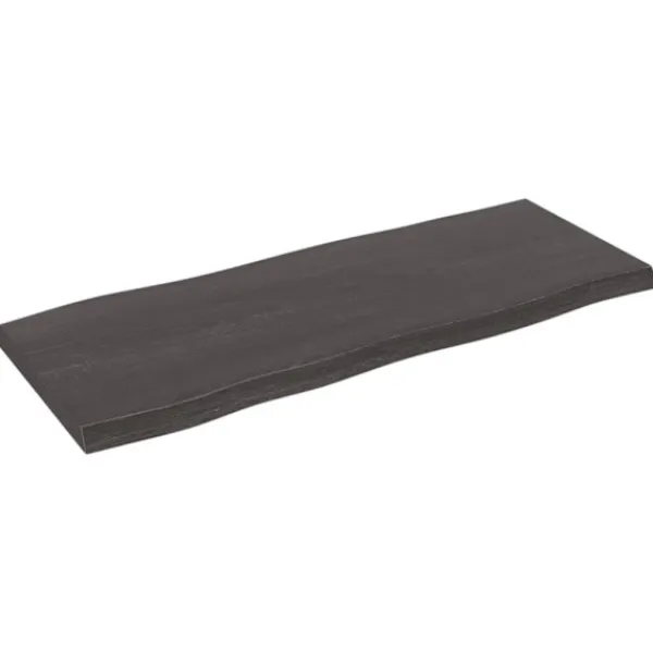 vidaXL Matbord>Bordsskiva mörkbrun 100x40x(2-4) cm massivt trä levande kant