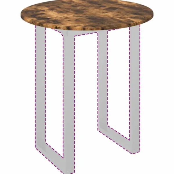 vidaXL Matgrupper>Bordsskiva Rökfärgad ek 70 x 70 x 1,5 cm Konstruerat trä