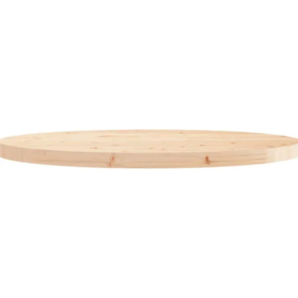 vidaXL Soffbord>Bordsskiva rund Ø90x3 cm massiv furu