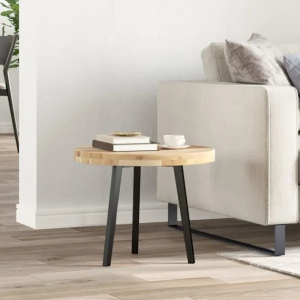 vidaXL Småbord>Bordsskiva rund Ø50x4 cm massivt akaciaträ