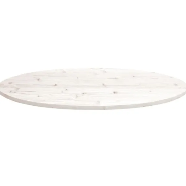 vidaXL Småbord>Bordsskiva vit 90x45x2,5 cm oval massiv furu