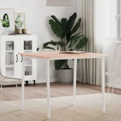 vidaXL Matbord>Bordsskiva 80x80x1,5 cm fyrkantig massivt bokträ