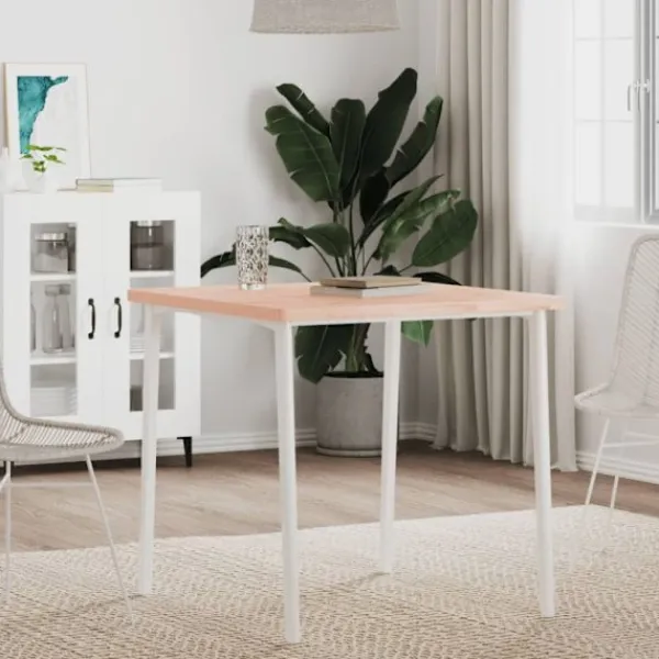 vidaXL Matbord>Bordsskiva 70x70x2,5 cm fyrkantig massivt bokträ