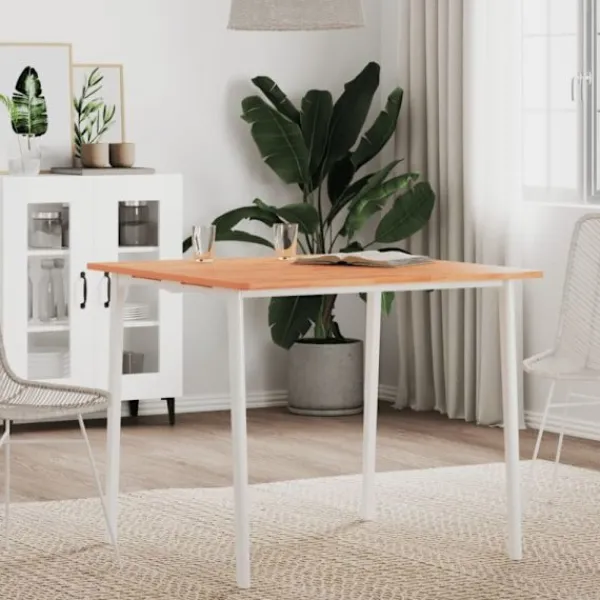 vidaXL Matbord>Bordsskiva 80x80x1,5 cm fyrkantig massivt bokträ