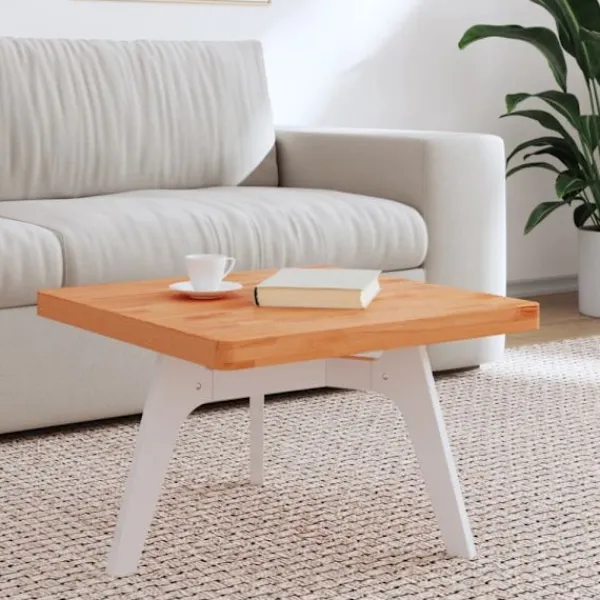 vidaXL Soffbord>Bordsskiva 60x60x4 cm fyrkantig massivt bokträ