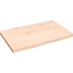 vidaXL Matbord>Bordsskiva 60x40x2 cm obehandlad massiv ek levande kant