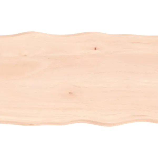 vidaXL Matbord>Bordsskiva 100x60x(2-4) cm obehandlad massiv ek levande kant