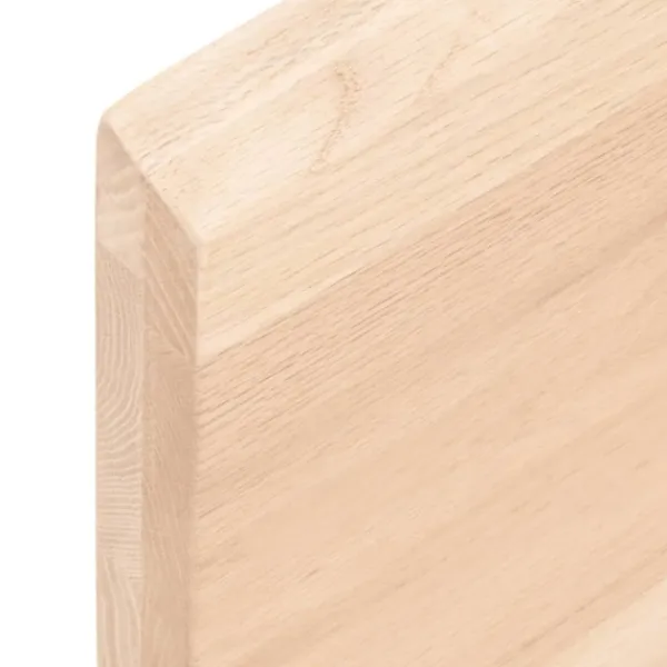 vidaXL Matbord>Bordsskiva 100x60x(2-4) cm obehandlad massiv ek levande kant