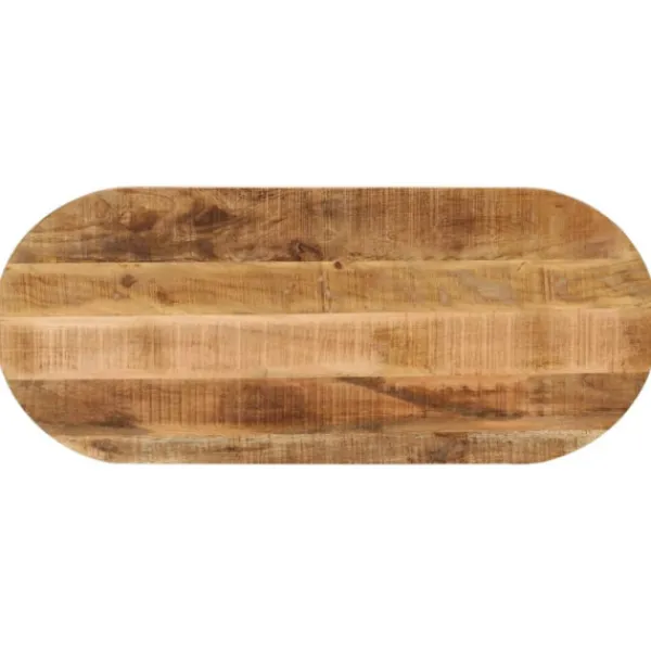 vidaXL Matbord>Bordsskiva 90x40x2,5 cm oval massivt grovt mangoträ