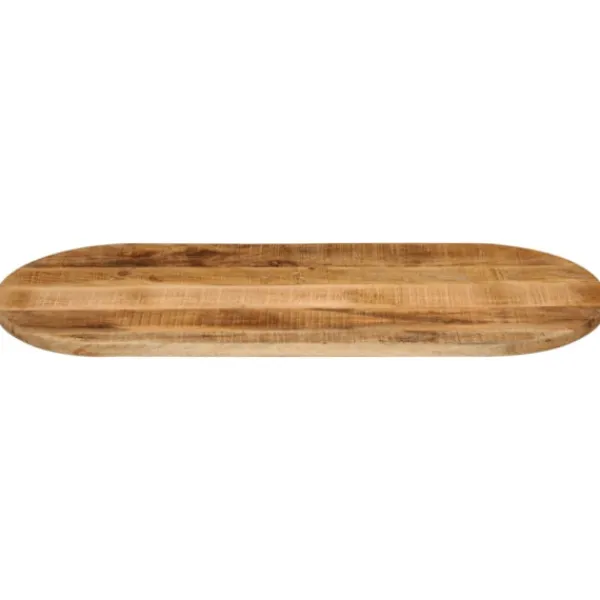 vidaXL Matbord>Bordsskiva 90x40x2,5 cm oval massivt grovt mangoträ