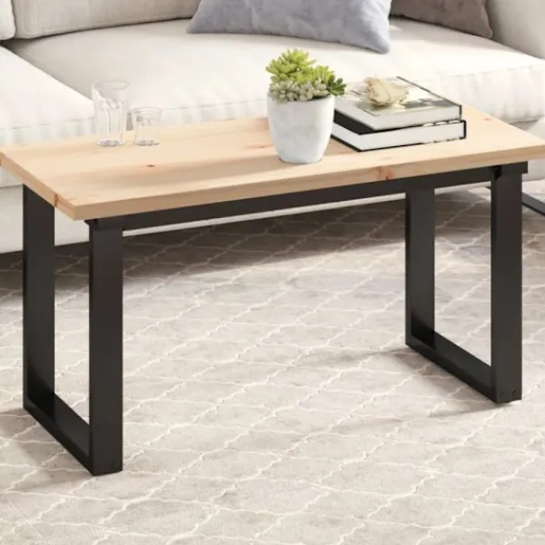 vidaXL Soffbord>Bordsskiva 90x40x2,5 cm rektangulär massiv furu