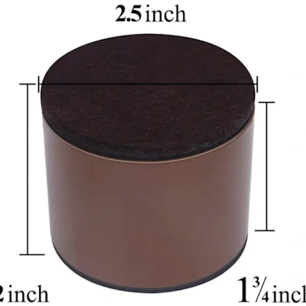 Pallar>Bredd 6cm Höjd 5,2cm Förhöjd fotpall Brun Rund / 4-pack Kolstål Material Soffa Förhöjning fotpall,