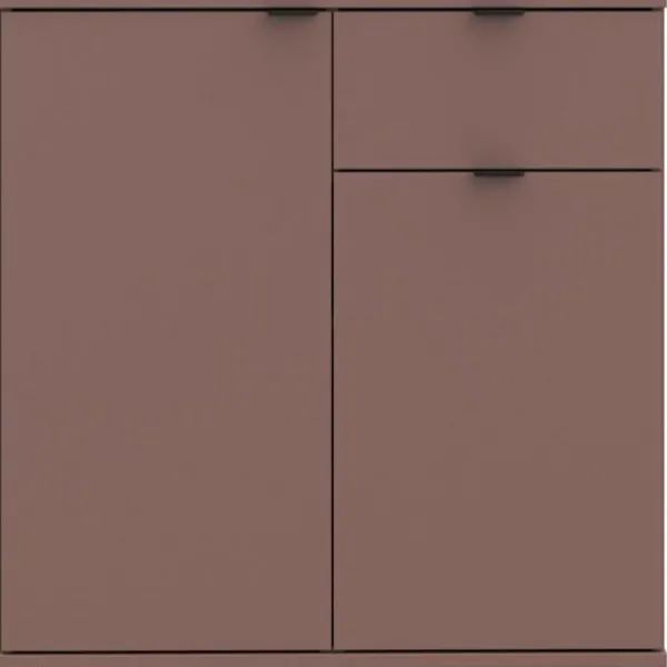 AUCUNE Byråer>Byrå - GANYMEDE - 2 dörrar - 1 låda - Terrakotta - 80,1 x 34,1 x 82,3 cm