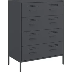 vidaXL Byråer>Byrå antracit 68x39x89 cm stål