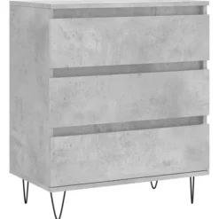 vidaXL Byråer>Byrå betonggrå 60x35x70 cm konstruerat trä