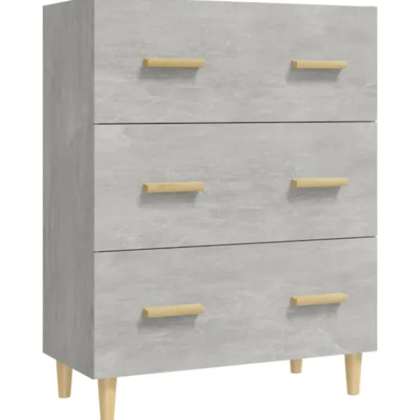 vidaXL Byråer>Byrå betonggrå 70x34x90 cm konstruerat trä
