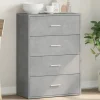 vidaXL Byråer>Byrå betonggrå 60x31x84 cm konstruerat trä