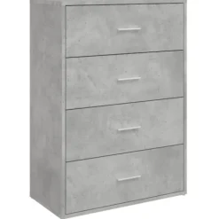 vidaXL Byråer>Byrå betonggrå 60x31x84 cm konstruerat trä