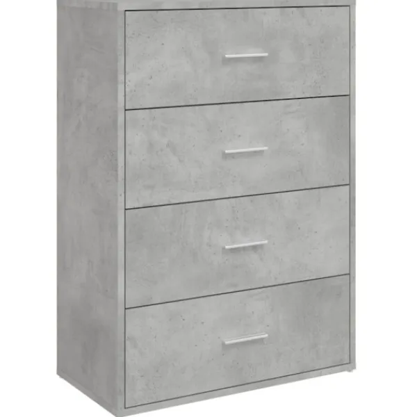 vidaXL Byråer>Byrå betonggrå 60x31x84 cm konstruerat trä