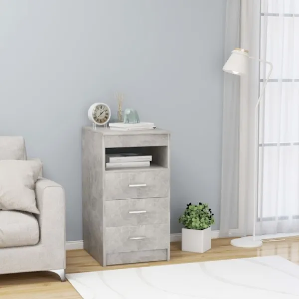 vidaXL Byråer>Byrå betonggrå 40x50x76 cm konstruerat trä