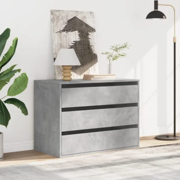 vidaXL Byråer>Byrå betonggrå 80x41x58 cm konstruerat trä