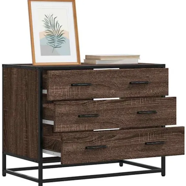 vidaXL Byråer>Byrå brun ek 70x41x56 cm konstruerat trä