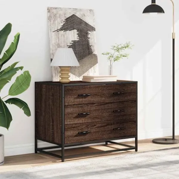 vidaXL Byråer>Byrå brun ek 70x41x56 cm konstruerat trä