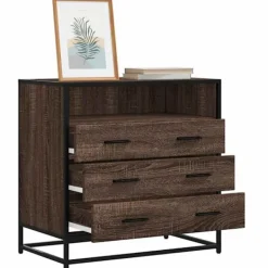 vidaXL Byråer>Byrå brun ek 70x41x70 cm konstruerat trä