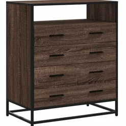 vidaXL Byråer>Byrå brun ek 70x41x83,5 cm konstruerat trä