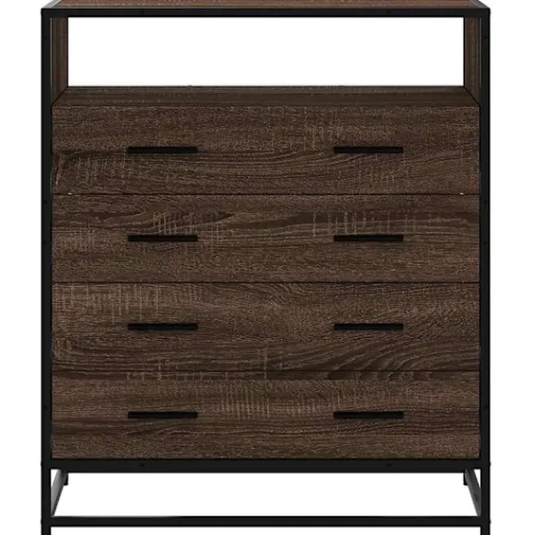 vidaXL Byråer>Byrå brun ek 70x41x83,5 cm konstruerat trä